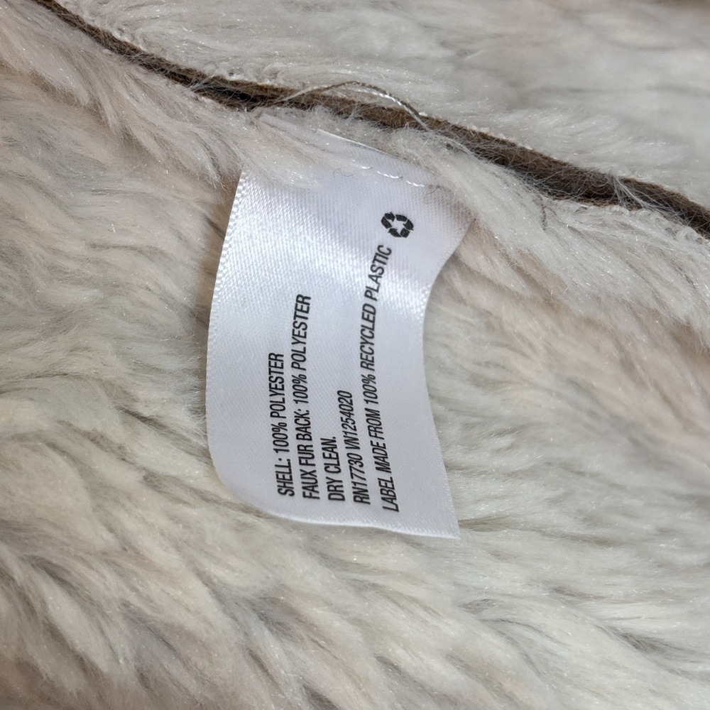 Y2K Boho Sherpa Suede Vest Western Festival Fairycore Layering‎ Small - Picture 10 of 13